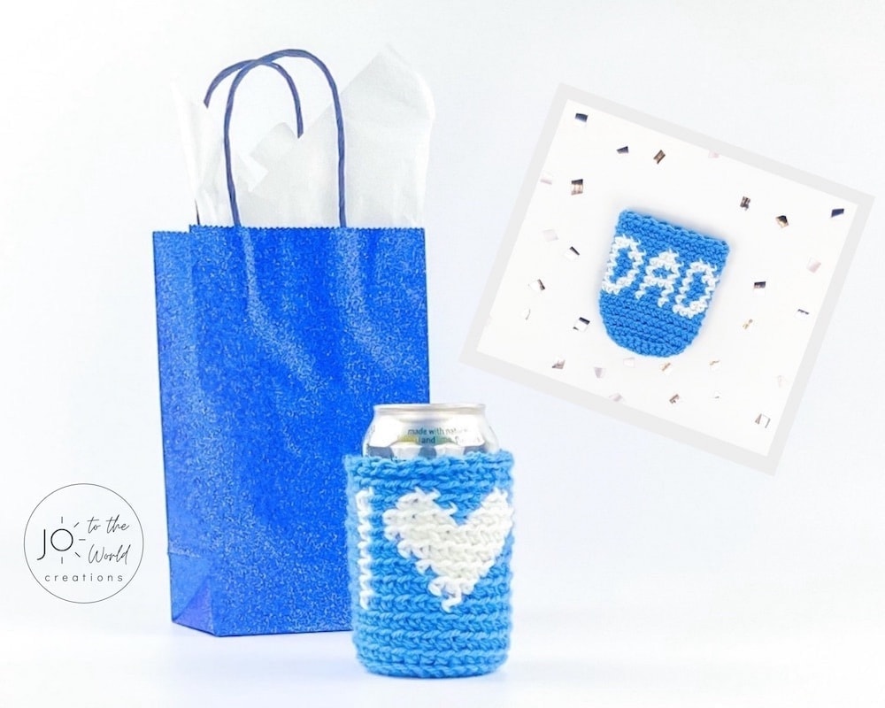 I Heart Dad Can Cozy Crochet Pattern