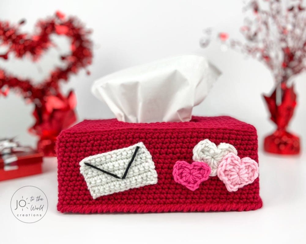 Valentines Tissue Box Cover Crochet Pattern