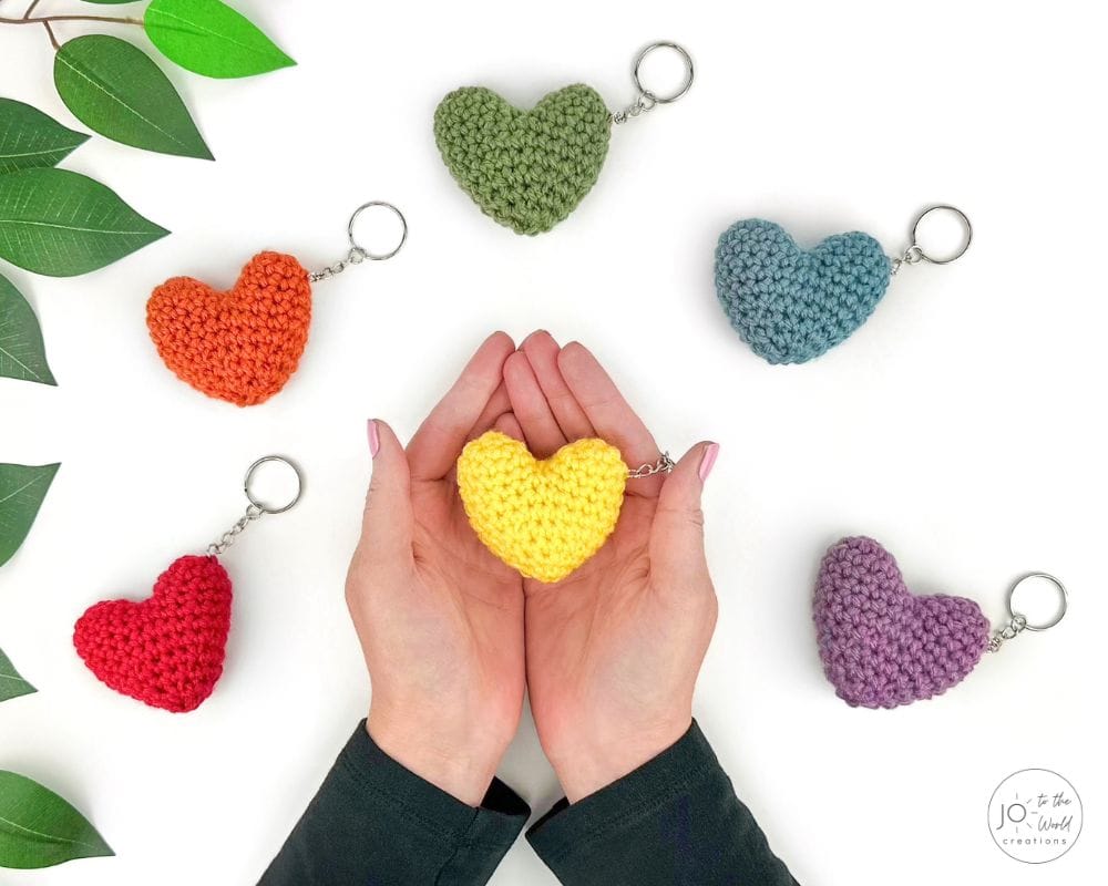 Heart Keychain Crochet Pattern